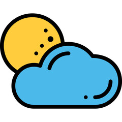 night filled outline icon