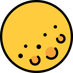 moon filled outline icon