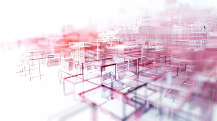 Obraz premium hologram of data technology Structure background. 3d rendering 3d illustration . 