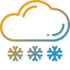snowfall gradient line icon
