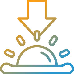 sunset gradient line icon