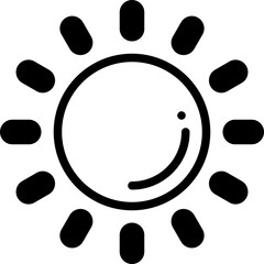 sun solid line icon