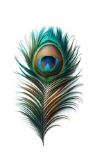 Obraz premium Stunning peacock feather close up