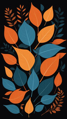 autumn leaves seamless pattern