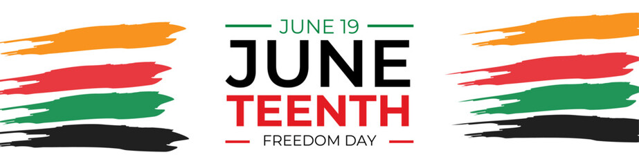 Juneteenth Day, celebration freedom, emancipation day in 19 june, African-American history and heritage. Template for background, banner, card, poster. Vector illustration