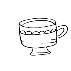 Line Drawing of a Tea Cup