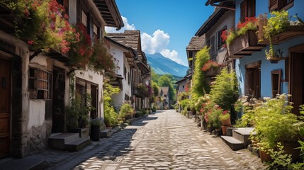 Fototapeta premium narrow street in the old town