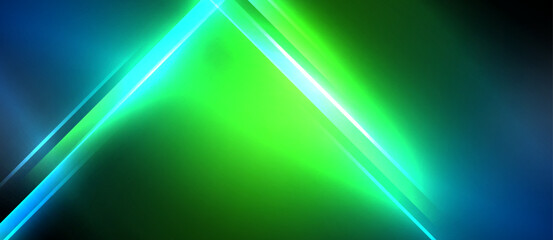 Neon dynamic diagonal light rays background. Techno digital geometric concept design for wallpaper, banner, presentation, background