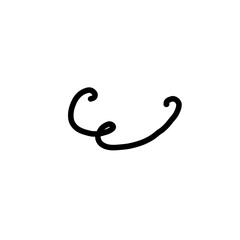 Doodle Divider Border Decorative Line Art Hand Drawn