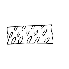 Tape Abstract Line Art Hand Drawn