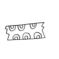 Tape Abstract Line Art Hand Drawn