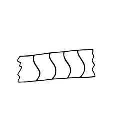 Tape Abstract Line Art Hand Drawn