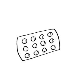 Kitchen Utensils Line Art Hand Drawn