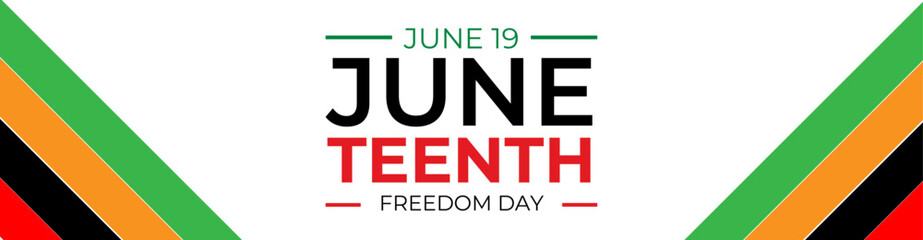 Fototapeta premium Juneteenth. Freedom Day. June 19. Holiday concept. Freedom or Emancipation day. Template for background, banner, card, poster with text inscription. Vector illustration