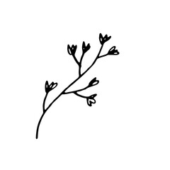 Abstract Doodle Line Art Floral Botanical 