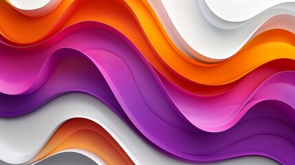 Colorful abstract wavy background with orange, pink, and purple gradients creating a vibrant and dynamic visual effect.