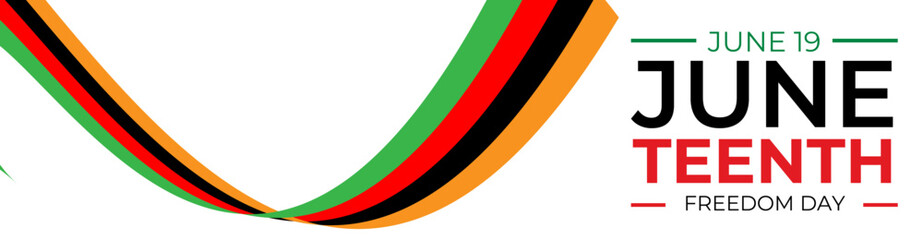 Juneteenth African-American Freedom Independence Day. Freedom or Emancipation day. Design for Banner, Background, cover, poster, flyer, brochure, card. Vector illustration