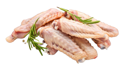 Chicken wings isolated on a transparent background