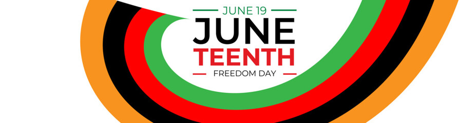 Juneteenth African-American Freedom Independence Day. Freedom or Emancipation day. Design for Banner, Background, cover, poster, flyer, brochure, card. Vector illustration