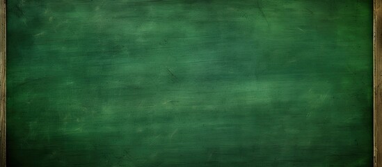 Texture of a green chalkboard providing a canvas for text or visuals. Copy space image. Place for adding text and design