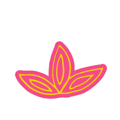 Floral Botanical Hand Drawn Line Art Doodle Sticker