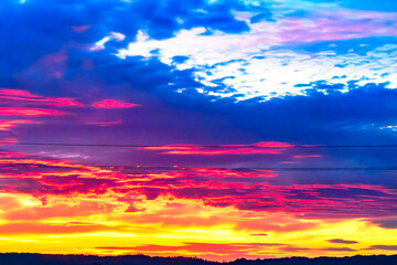 Fototapeta premium Beautiful Evening Sunset with clouds