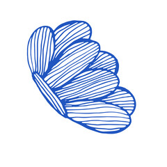 Floral Botanical Hand Drawn Line Art Doodle Sticker