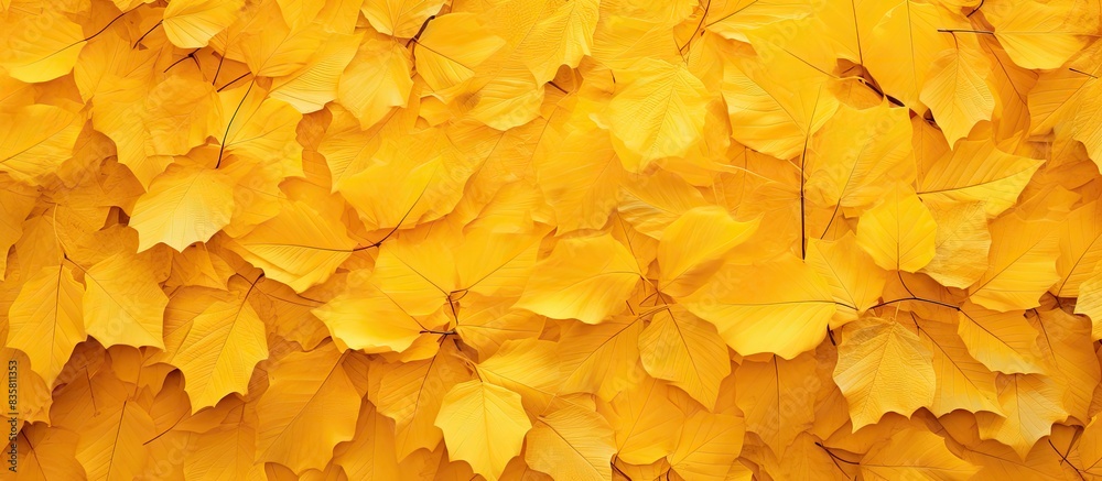 Poster autumn leaves on a white background with copy space image.