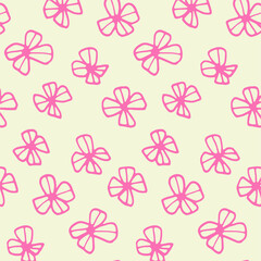 Pattern Background Wallpaper Floral Hand Drawn Line Art