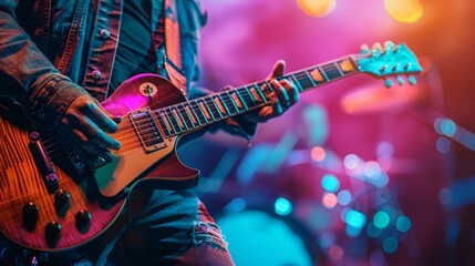 Obraz premium Electric Guitar on Stage 