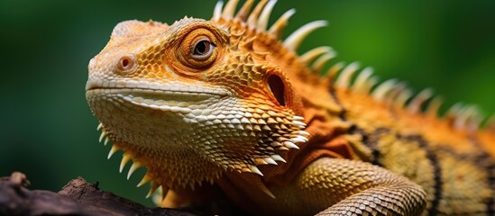 Learn how to care for your exotic lizard with a helpful copy space image.