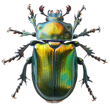 green june beetle bug insect isolated on transparent background