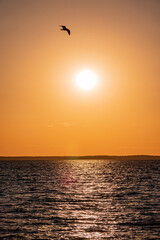 sunset on the sea landscape