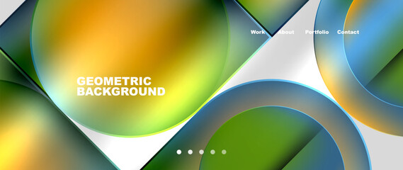 Round squares, circles with fluid gradients. Vector Illustration For Wallpaper, Banner, Background, Card, Book Illustration, landing page