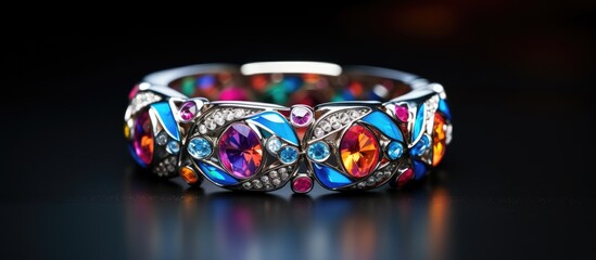 A color background showcasing elegant female hands adorned with jewelry, leaving ample copy space for images.