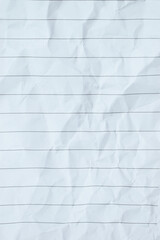 crumpled line paper texture background,  blank sheet notebook