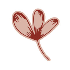 Line Art Hand Drawn Doodle Abstract Sticker 