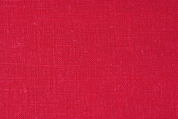 red hemp viscose natural fabric cloth color, sackcloth rough texture of textile fashion abstract background