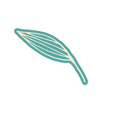 abstract cute sticker hand drawn line art floral botanical