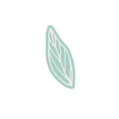 abstract cute sticker hand drawn line art floral botanical