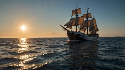 Fototapeta premium ship sailing