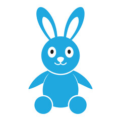 Fototapeta premium Bunny logo icon vector art illustration design white background.