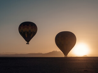 Hot Air Balloons Over the Namibia Desert