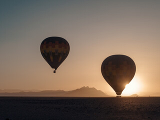 Hot Air Balloons Over the Namibia Desert