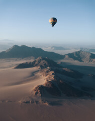 Hot Air Balloons Over the Namibia Desert