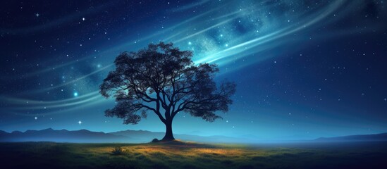 A mesmerizing view of the Milky Way against the night sky in South Korea, with a stunning copy space image.