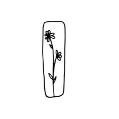 Floral Botanical Line Art Hand Drawn