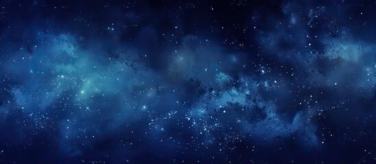 Observing the starry night sky on a cloudless evening with copy space image.