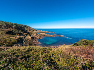Beautiful cove on Mount Jaizkibel next to San Sebastian, Gipuzkoa, Basque Country