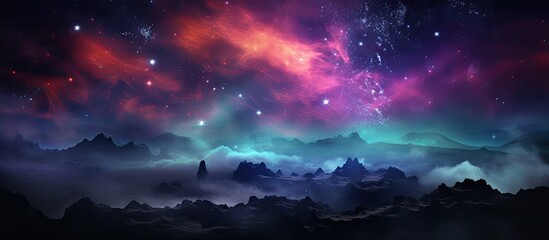 Night sky filled with stars in a captivating photo. Great for abstract background with copy space image.
